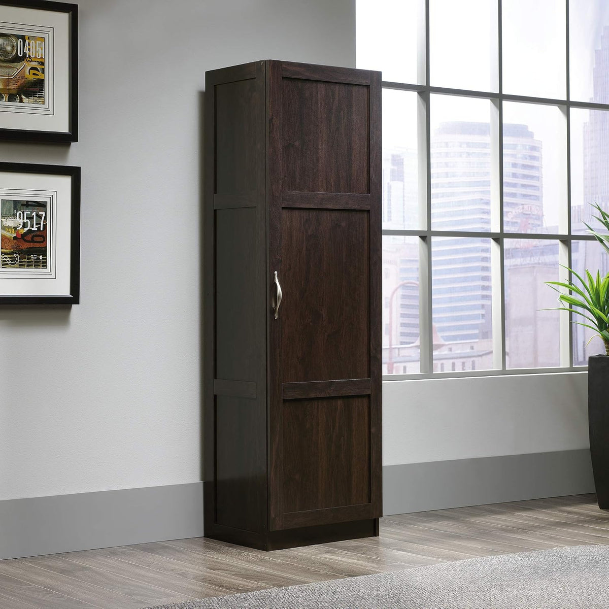 Sauder Miscellaneous Storage Storage Cabinet/ Pantry cabinets, Cinnamon Cherry finish