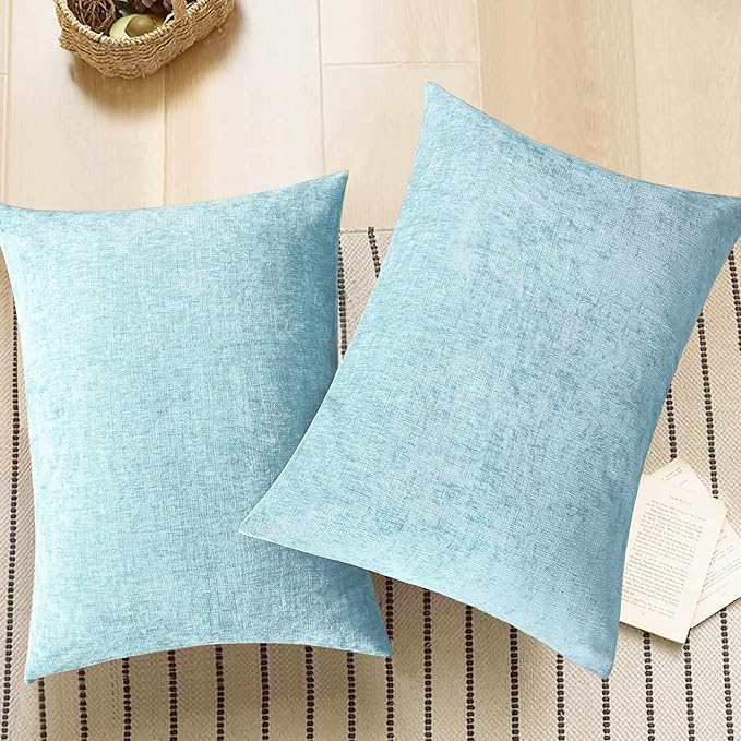 CaliTime Throw Pillow Covers Decorative 20 X 26 Inches Pack of 2 Cozy Chenille - Image 5