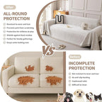 Couch Cover for Dogs, Boho Sofa Covers for 3 Cushion Couch, Chenille Slipcover - Image 3