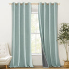 NICETOWN 100% Absolutely Blackout Linen Curtains - Image 2