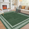 OPPODREAM Border Soft Area Rugs 5x7, Washable Green Rug by OPPODREAM