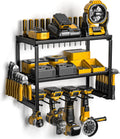 Spampur Power Tool Organizer, 3 Layers 4 Drill Holder Wall Mount
