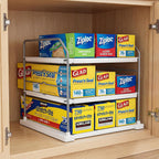 EVERIE 3-Tier Cabinet Organizer, Expandable Shelf for Foil & Wrap Boxes