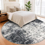 IOHOUZE Abstract Round Area Rug 8 Ft Washable Circle Rugs Large Round Rug Non - Image 8