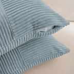 Fancy Homi Set of 2 Light Blue Big Decorative Throw Pillow Covers 24x24 Inch - Image 3