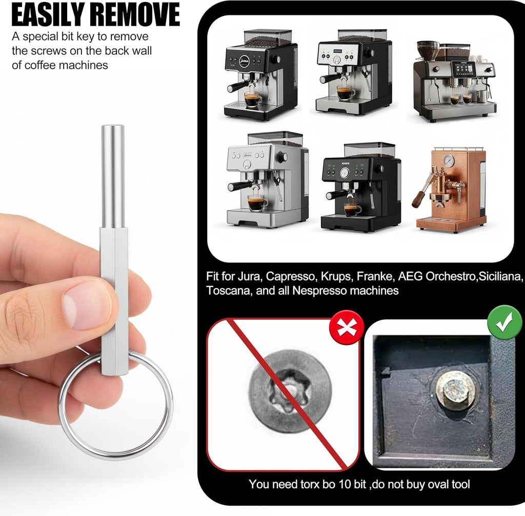 O-Ring Gasket Seal & Brew Valve Tool Set, Security Oval Head Key