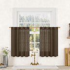 LAMIT Linen Curtains 30 Inch Length by LAMIT
