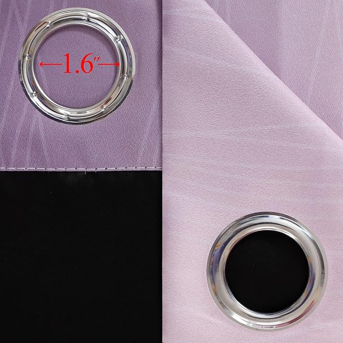 Ombre Pink and Purple Blackout Curtains 96 Inches Long, Full Room Darkening - Image 7