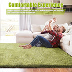8x10 Fluffy Area Rugs for Living Room, Shag Area Rug for Bedroom, Grass Green - Image 5