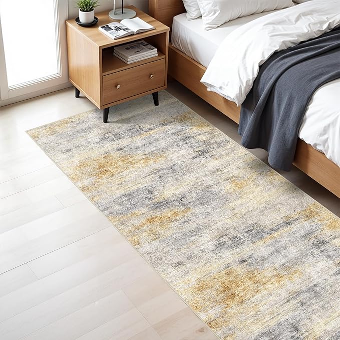 3x7 Washable Kitchen Runner Rug: Modern Abstract Runners - Image 8