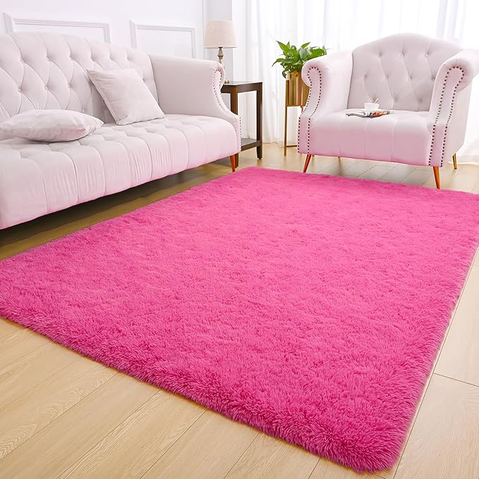 Amearea Shag Fluffy Area Rug for Bedroom Girls Living Room, Extra Soft and - Image 9
