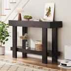 Console Table for Entryway, 47.2" Narrow Farmhouse Sofa Table Black