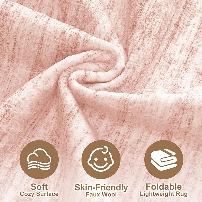Nakagishi 5x8 Area Rugs Living Room: Washable Large Vintage Rug Neutral - Image 3