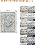 6x9 Area Rugs for Living Room, Soft Low Pile Indoor Washable Rugs for Bedroom - Image 2