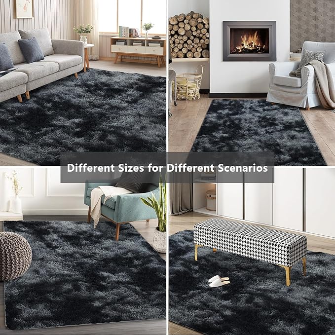 Shag Area Rugs for Bedroom Living Room, 6X9 Ultra Soft Fluffy Area Rugs for Dorm - Image 7