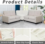 Easy-Going Stretch Sectional Corner Sofa Slipcover 1-Piece Couch Sofa Cover - Image 4