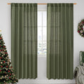 LAMIT Light Filtering Linen Curtains 80 inch by LAMIT