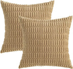 MIULEE Pack of 2 Corduroy Decorative Throw Pillow Covers 24x24 Inch Soft Boho - Image 6