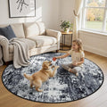 Washable Area Rugs 8ft Non-Slip Modern Abstract Soft by RELEANY