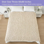 Bigacogo Chunky Knit Throw Blanket - Image 5