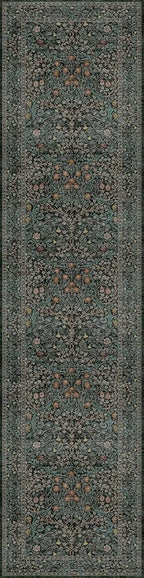 Dark Green Washable 3x12 Extra Long Runner Rug - Image 7