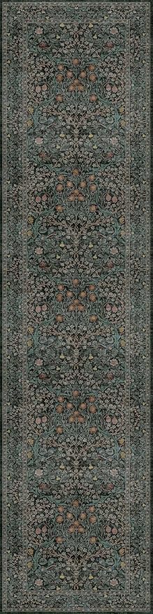 Dark Green Washable 3x12 Extra Long Runner Rug - Image 7