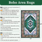 SERISSA Washable Rugs 8x10 Area Rugs, Large Non-Slip Boho Living Room Rug - Image 2