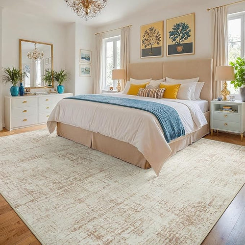 8x10 Area Rugs for Living Room Washable Rug: Anti-Skid Abstract Modern Living - Image 2