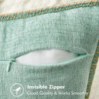 MIULEE Pack of 2 Couch Throw Pillow Covers 18x18 Inch Aqua Green Farmhouse - Image 3