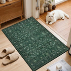 2x3 Area Rugs Living Room Rug: Washable Vintage Distressed Floral Rug No Slip - Image 2