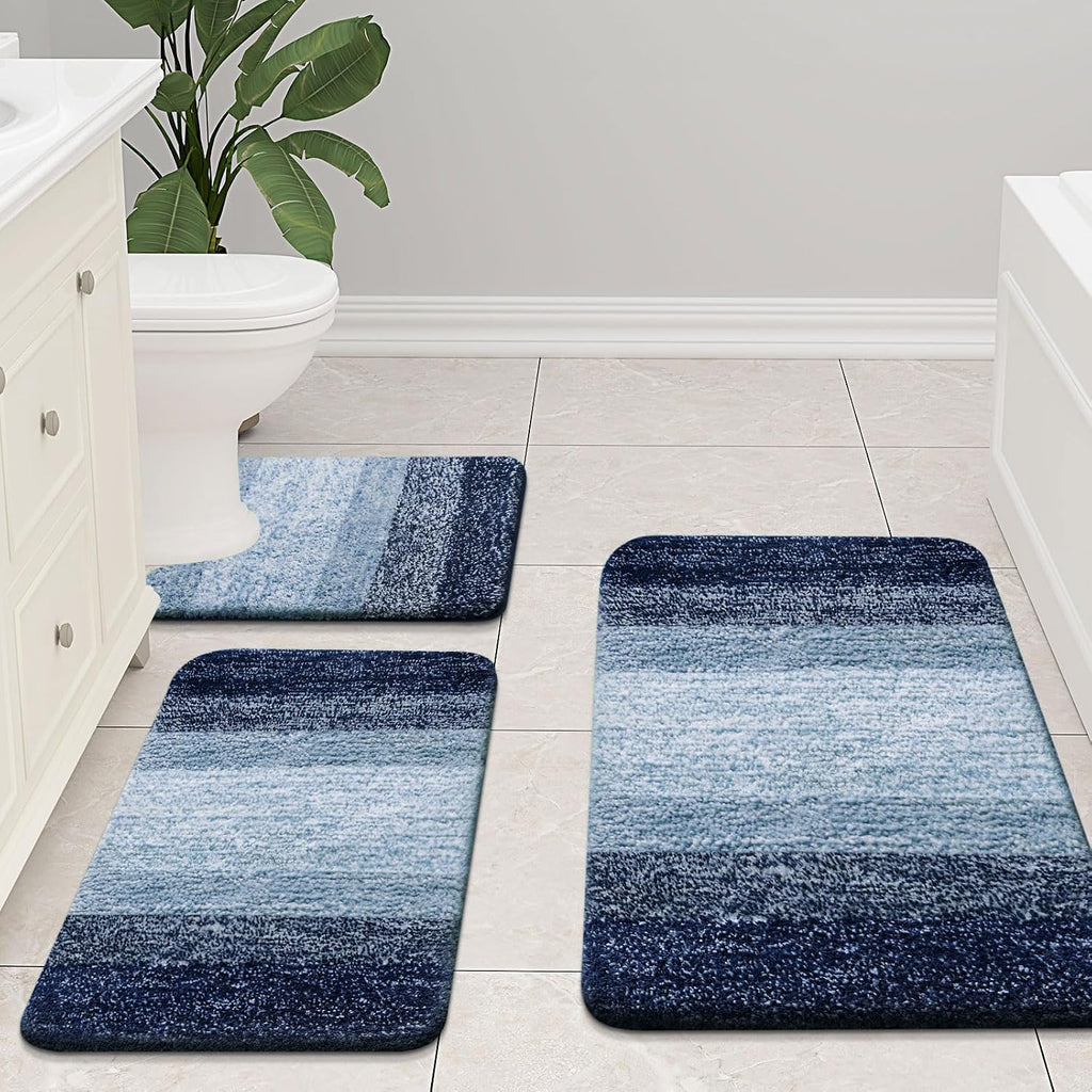 Arotive Microfiber Bathroom Rugs, Shaggy Soft Absorbent Bath Rug, 24x16