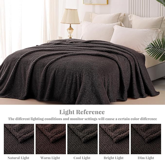 Whale Flotilla King Size Fuzzy Fleece Blanket, Fluffy Warm Soft Jacquard Bed - Image 8