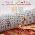 SERISSA 5x7 Boho Area Rug, Washable Non-Slip Rugs - Image 5