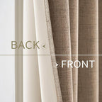 MIULEE 100% Blackout Linen Textured Curtains - Image 6