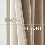 MIULEE 100% Blackout Linen Textured Curtains - Image 6
