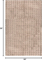 Nuloom Jeni Taupe, Solid Faux Rabbit, Fluffy and Cozy, High Traffic, Stain - Image 2