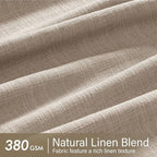 MIULEE Pinch Pleated Thick Linen Curtains 90 Inches Long 2 Panels - Image 4