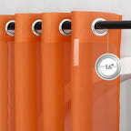 NICETOWN Orange Sheer Window Curtains - Image 2