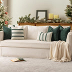 MIULEE Pack of 2 Christmas Pillow Covers 18x18 Inch Dark Green Farmhouse - Image 6