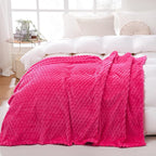 Hot Pink Throw Blanket 50"×70" inches Gifts by Puncuntex