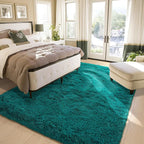 Amearea Blue and Green Shag Area Rug 4' x 5' - Image 6