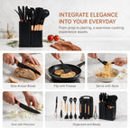 19-Piece Silicone Skitchen Utensils Set, Heat-Resistant Nonstick