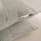Fancy Homi 2 Packs Neutral Grey Lumbar Decorative Throw Pillow Covers 14x22 Inch - Image 4