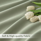 MIULEE Back Tab Sage Green Curtains 108 Inch Long 2 Panels Set - Image 6