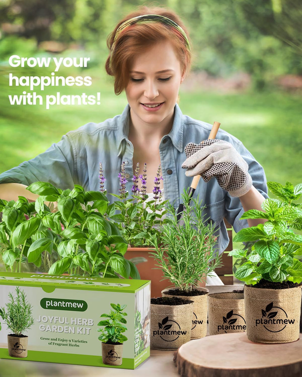 Gift for Women, Mom, Her – 9 Herb Indoor Window Garden Kit