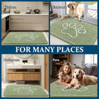 OLANLY Dog Door Mat for Muddy Paws 47x32, Paw Print Design, Absorbs Moisture - Image 8