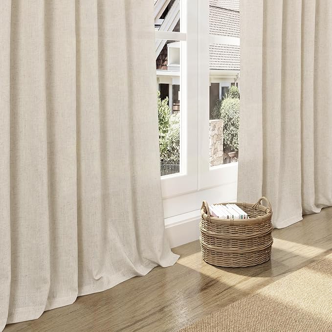 Birch Beige Linen 144 Inch Curtains - Image 5