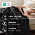 Bedsure GentleSoft Fleece Blankets Queen Size Black - Image 3