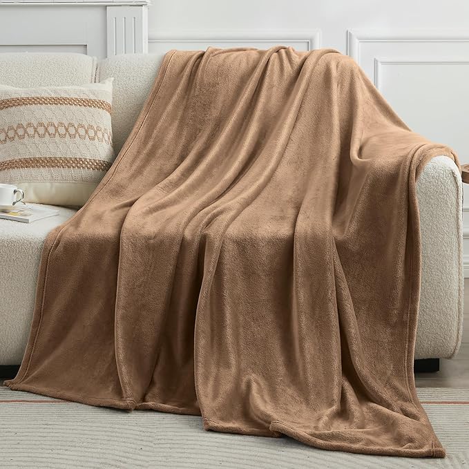 KMUSET Brown Fleece Throw Blanket - Image 6
