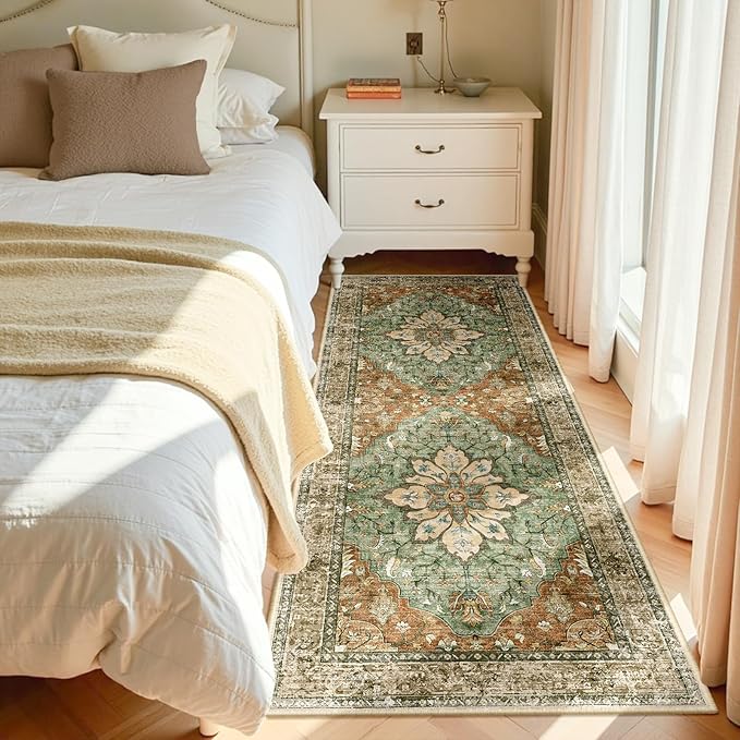 RELEANY Area Rugs 3'x7' Runner Rug Non Slip Washable - Image 2
